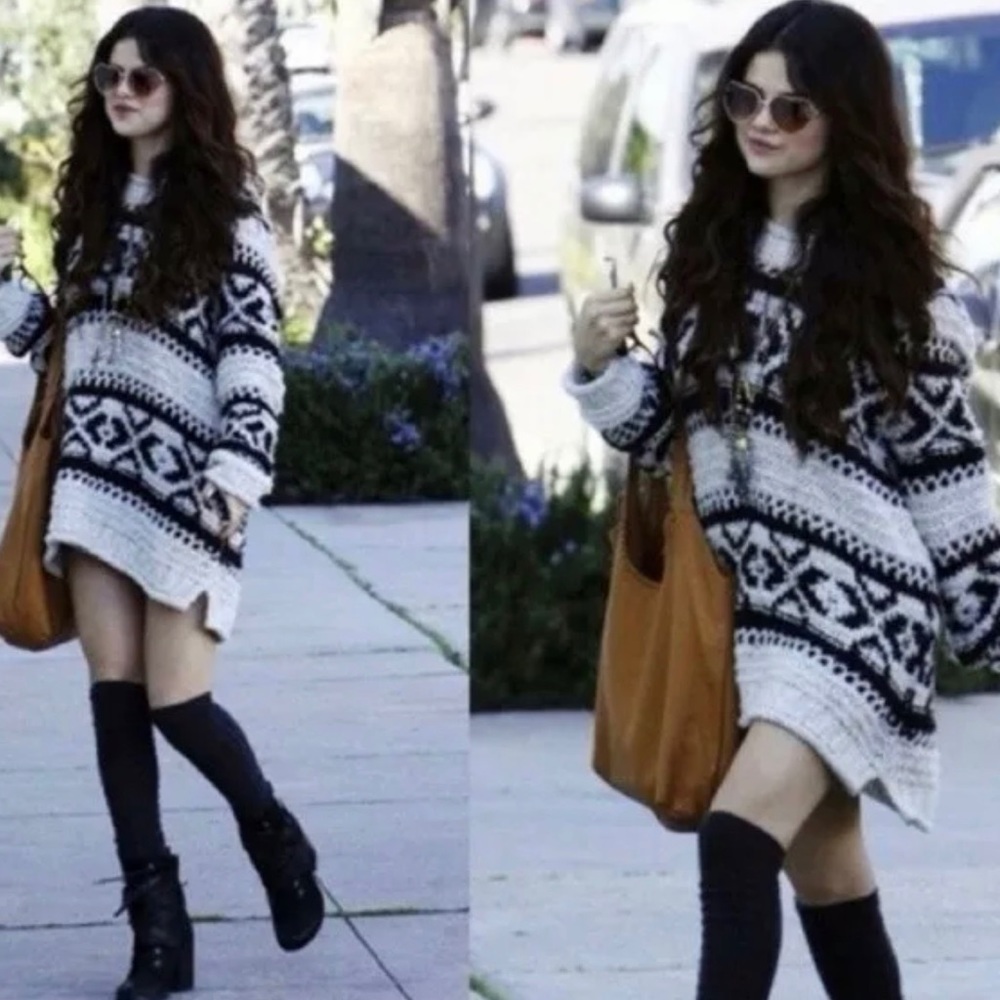 Free People Chunky Knit Reed Fairisle Sweater - Picture 8 of 8